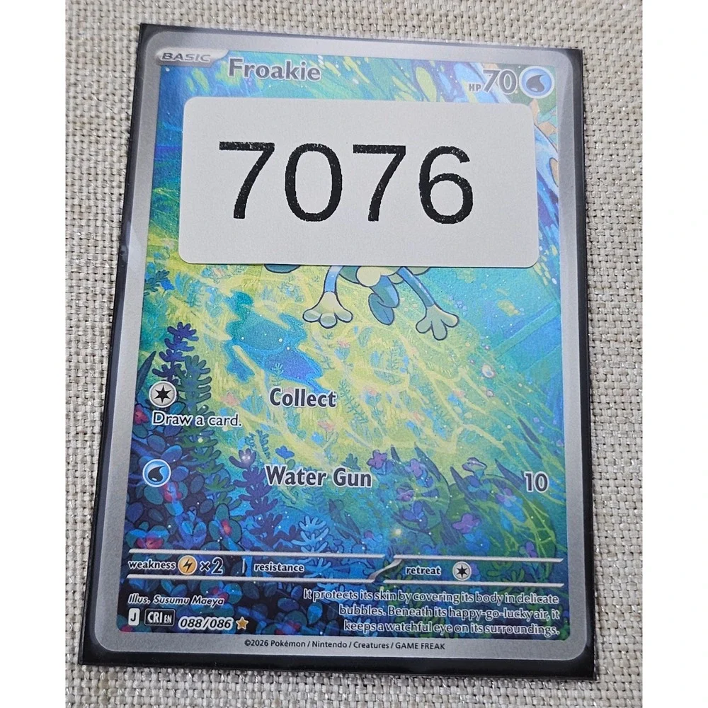 Pokemon Froakie 088/086 Shrouded Fable Illustration Rare Full Art Holo Card NM